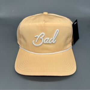 Bad Birdie Active Rope Apricot Golf Mens Golfers “Bad” Snapback Snap Hat Cap NEW